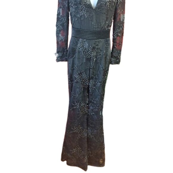 Black Lace Jumpsuit Fits Size Small - Picture 2 of 14
